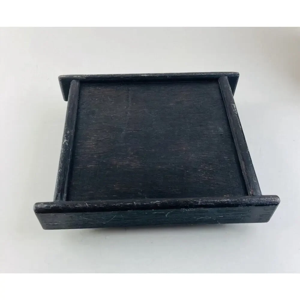 Small Farm Ranch Theme Decorative Trinket Tray Black Wood